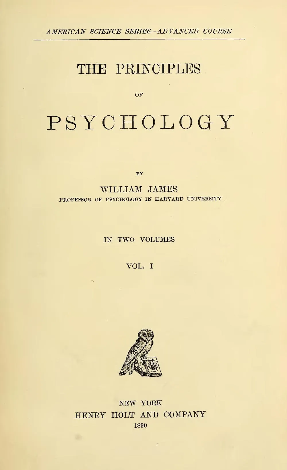 Titelseite der Principles of Psychology