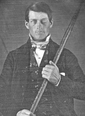 Phineas Gage mit der Stopfstange